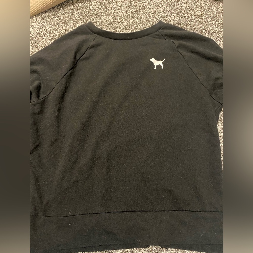 Victoria secrets black crew neck.
